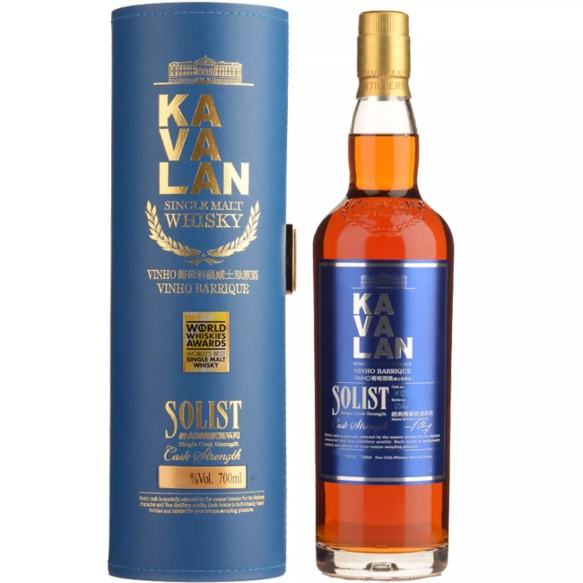 ウイスキー KAVALAN SOLIST VINHO BARRIQUE 700ml Kavalan Solist Vinho Barrique Cask Strength Single Malt Whisky
