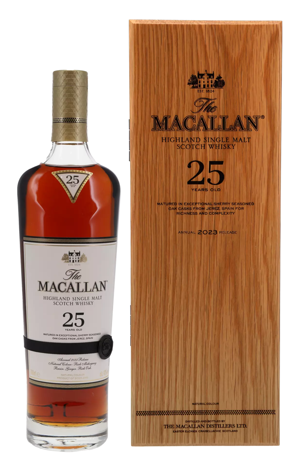 Macallan Sherry Oak 25 Years Highland Single Malt Scotch Whisky 43