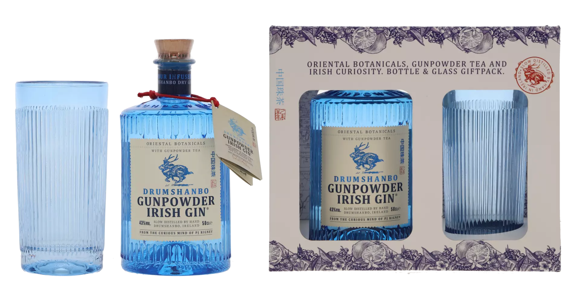 Drumshanbo Gunpowder mit Glas Irish Gin 43° 50cl online bestellen
