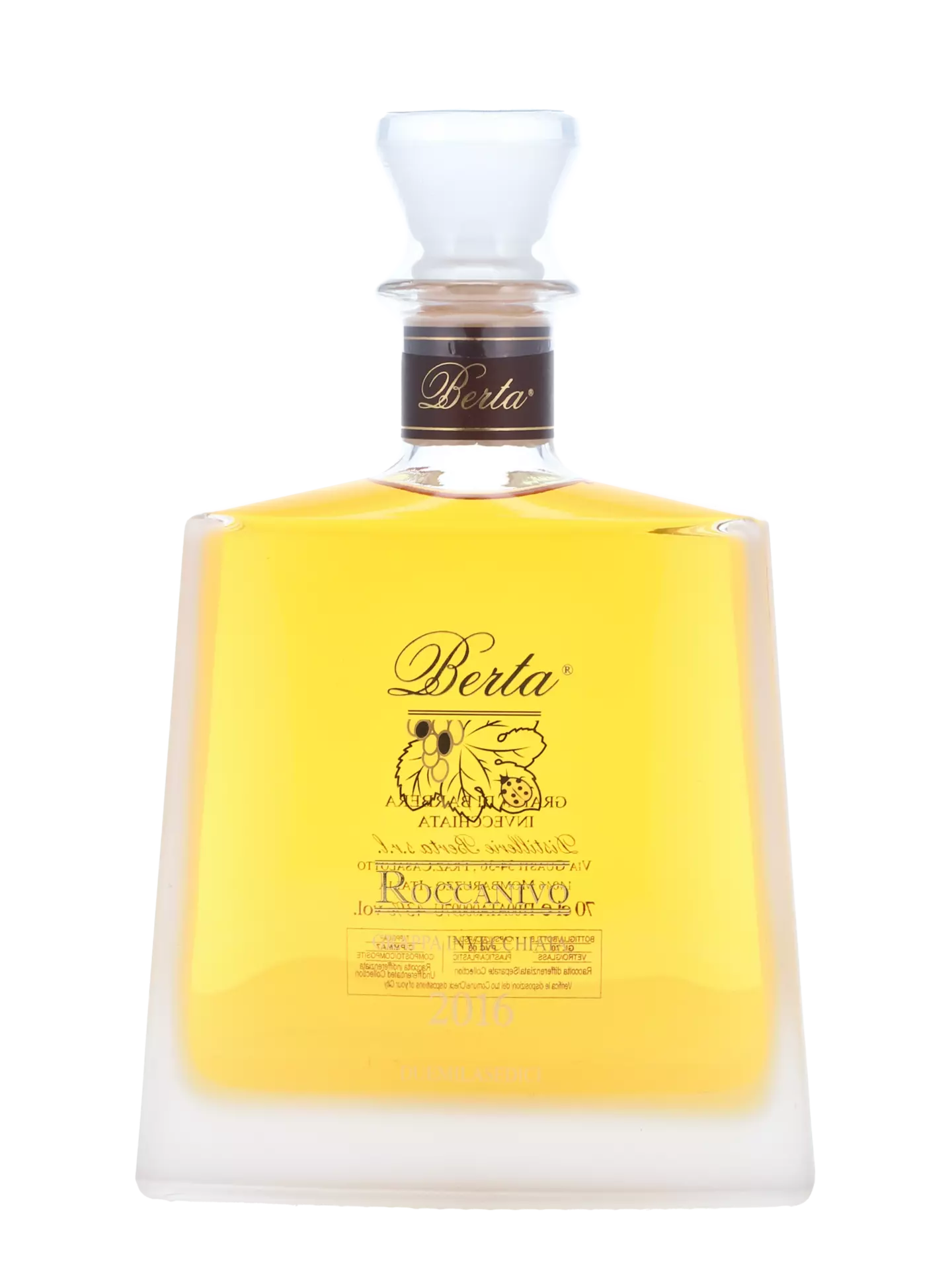 Berta Roccanivo 2016 Grappa di Barbera 43° 70cl online bestellen