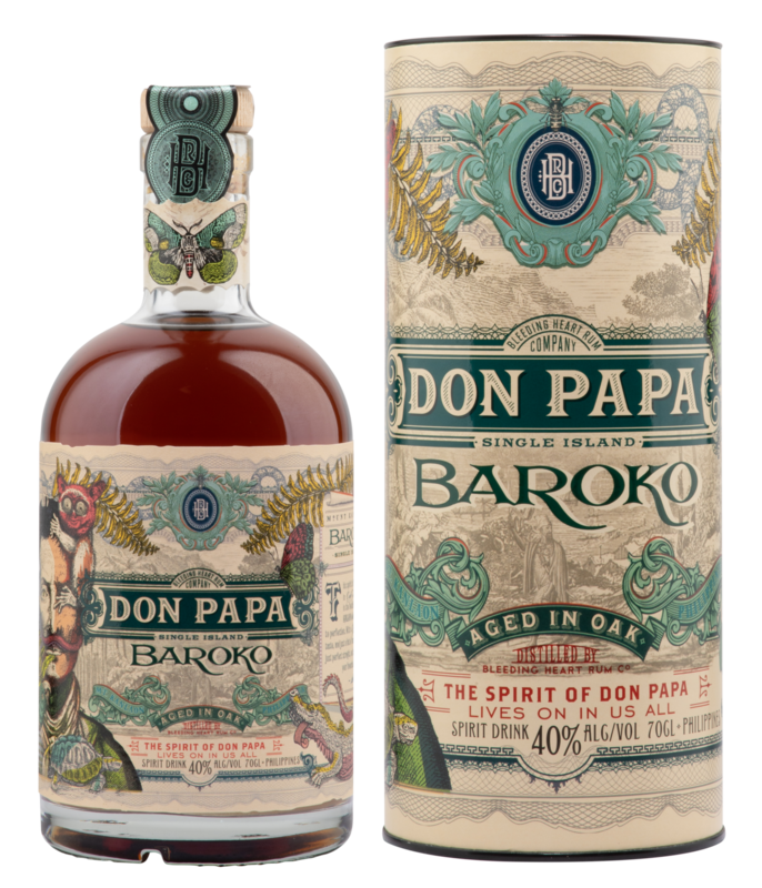 DON PAPA BAROKO AGED IN OAK PHILIPPINES 70 CL IN CASING 