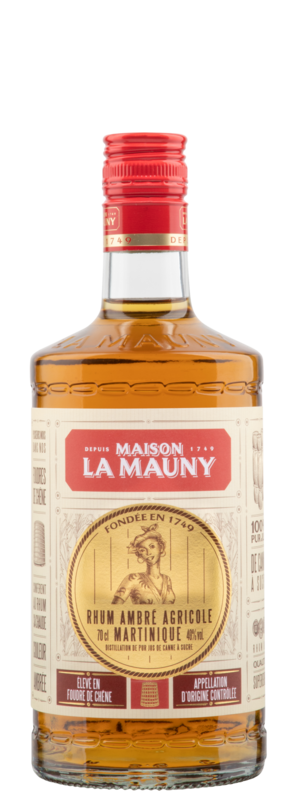 MAISON LA MAUNY - rhum ambré agricole 70cl 40° - Martinique