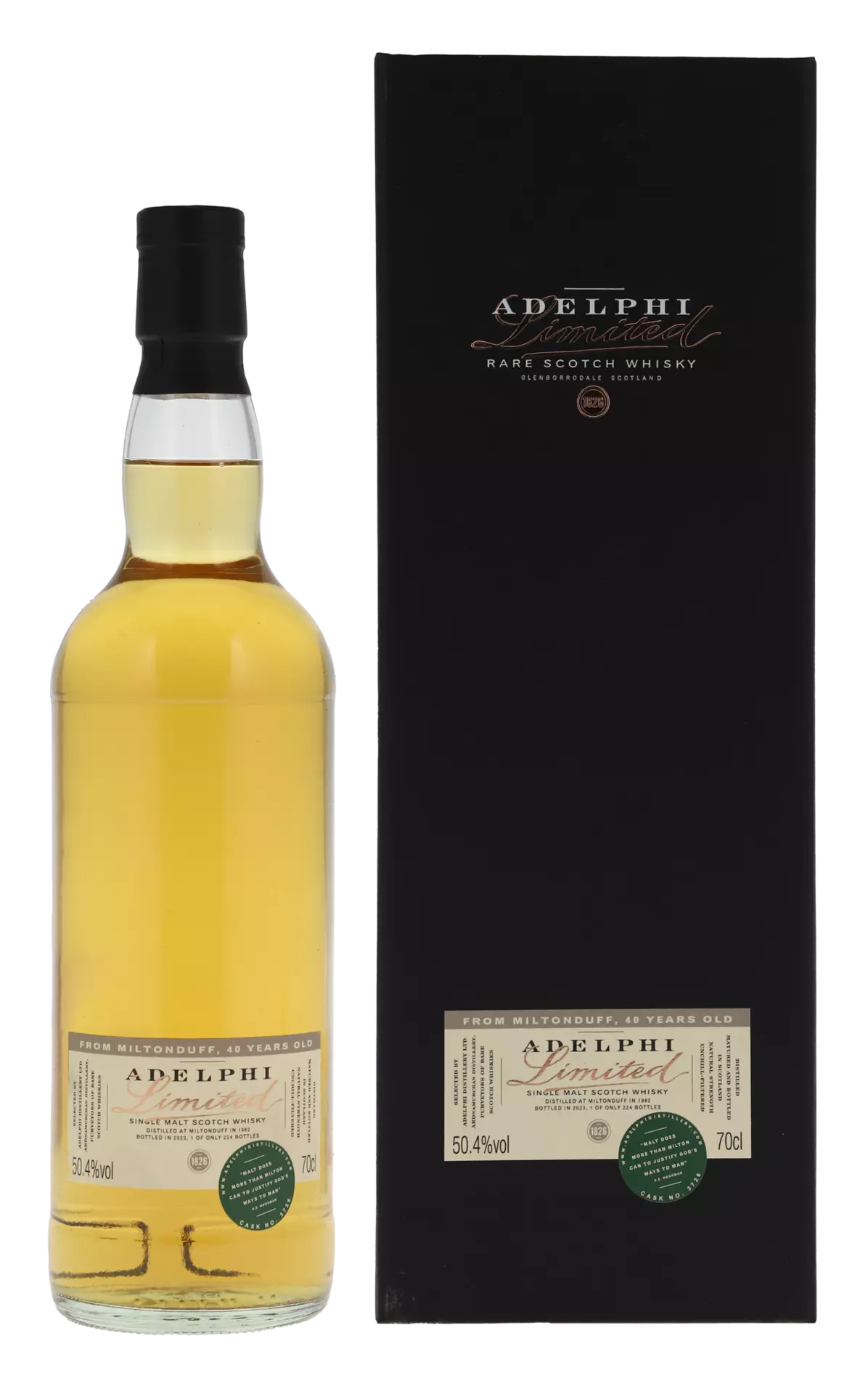 Miltonduff Adelphi Refill Bourbon HHDCask Strength 40 Years