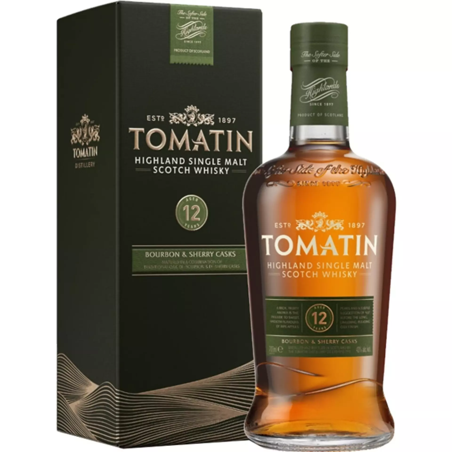 Tomatin 12 Years Highland Single Malt Scotch Whisky 43° 70cl