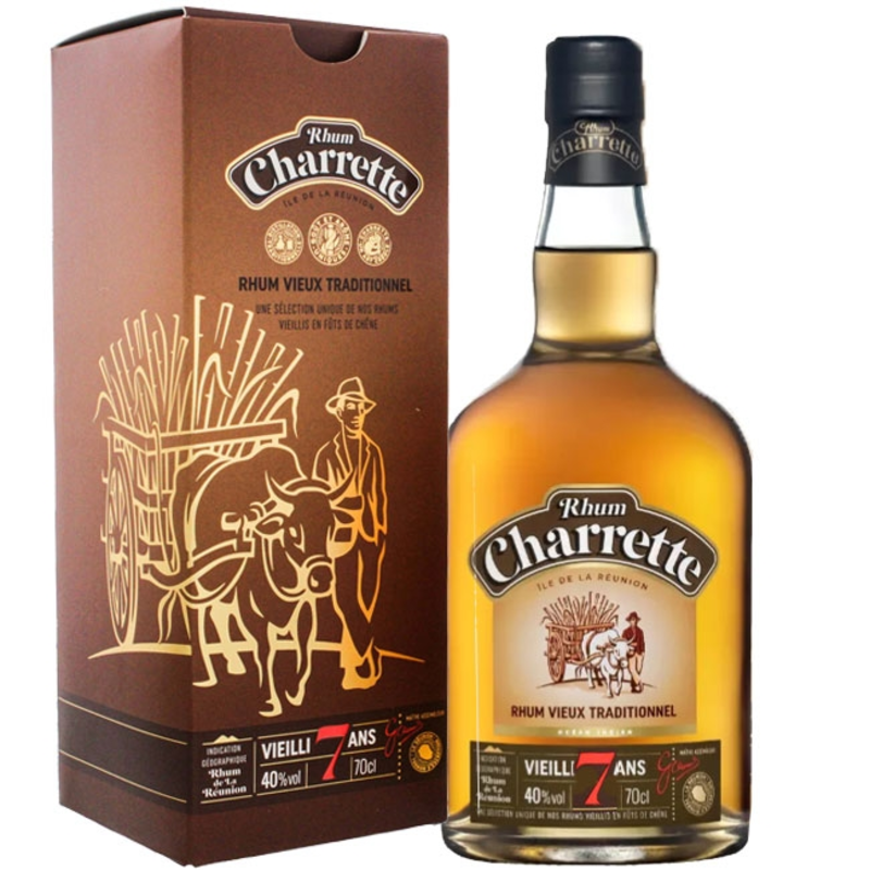 Charrette Vieux Traditonell 7 Ans Rhum 40° 70cl commander en ligne