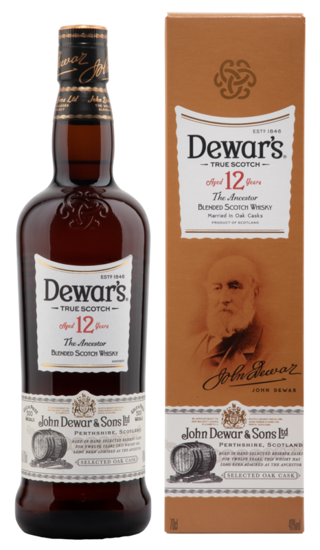 Dewar's Double Aged 12 Years Blended Scotch Whisky 40° 70cl commander ...